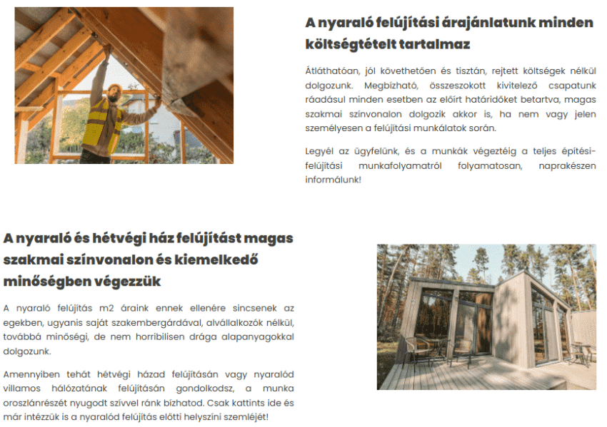 Balatoni nyaraló modernizálása